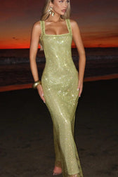 Satin Sequin Dress