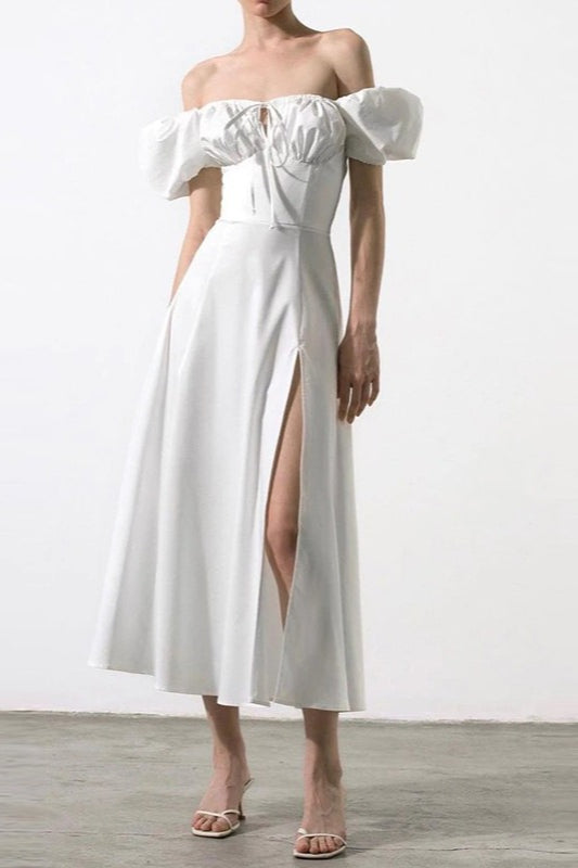Tie Strap Split Hem Maxi Dress