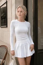 Basic Piping Graceful Long Sleeve Top