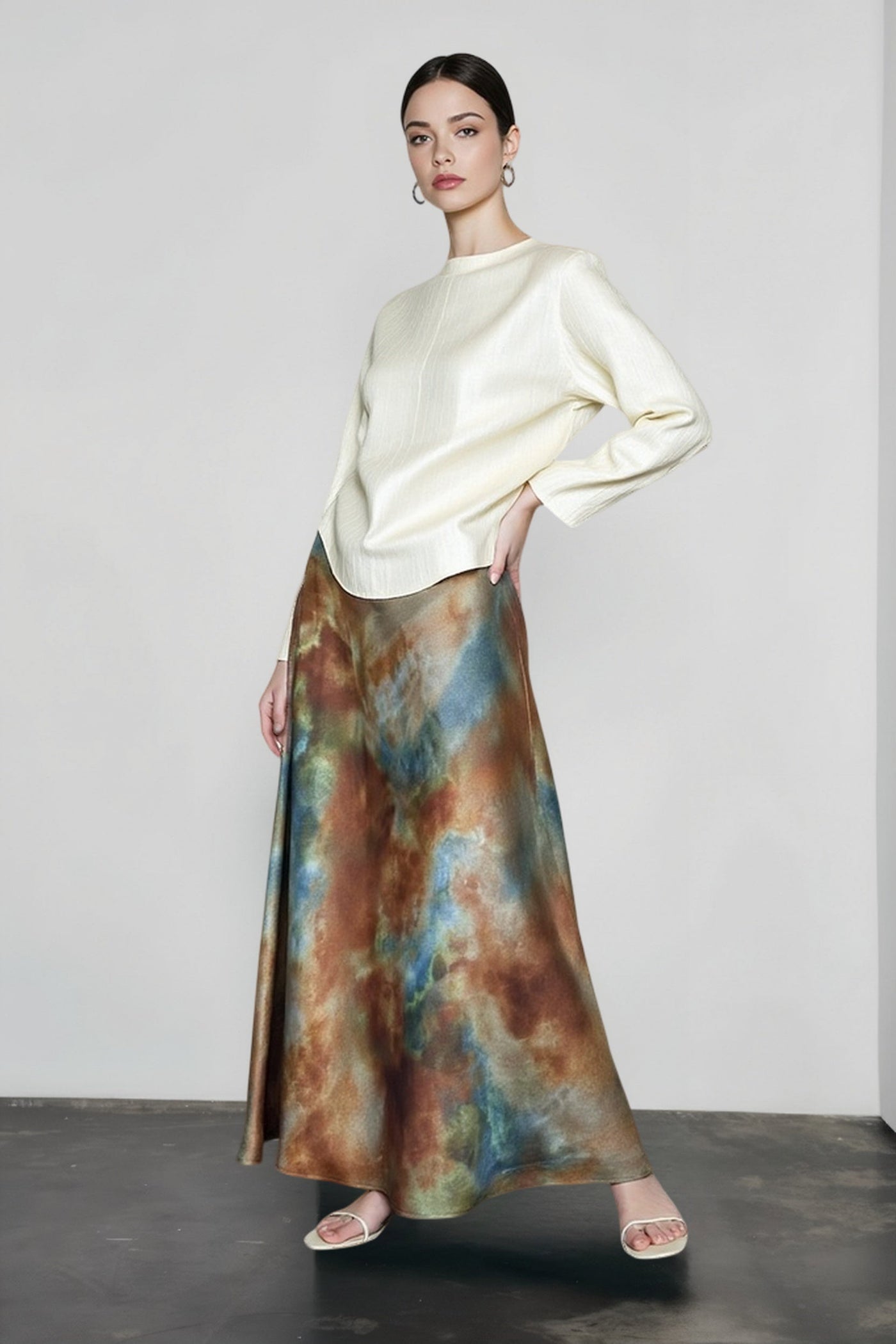 Tie Dye Gradient Elegant Vacation Skirt