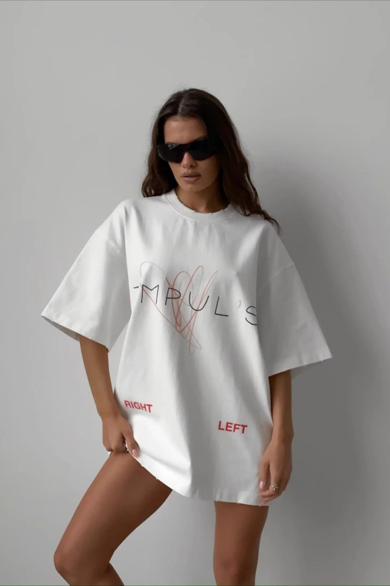 Trendy Oversized Graphic Crewneck T-Shirt