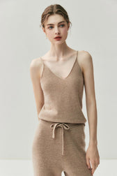 Cashmere V Neck Knit Cami Top