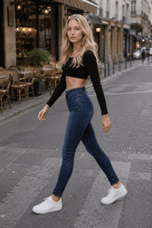 High Waist White Skinny Jeans