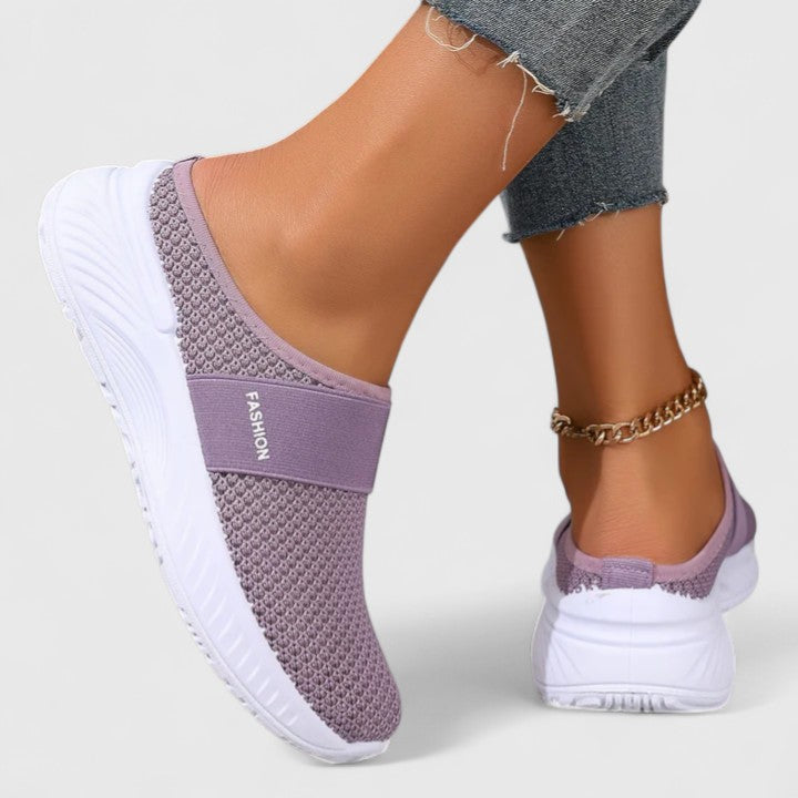Round Toe Mesh Slip On Sneakers