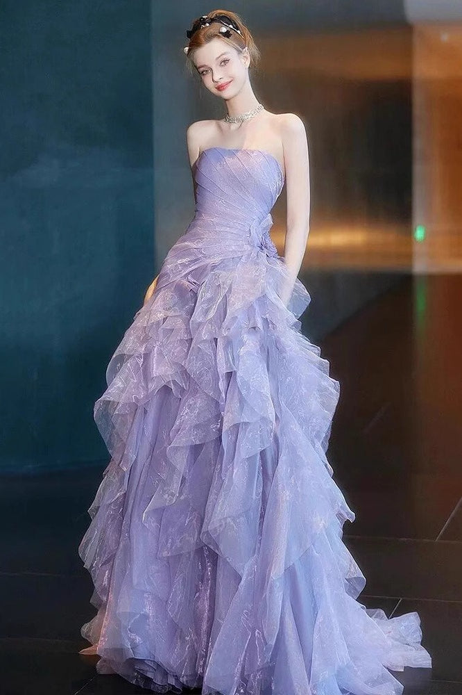 Strapless Tulle Ball Gown Prom Dress