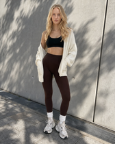 High-Waisted Brushed Fleece Sculpting Leggings