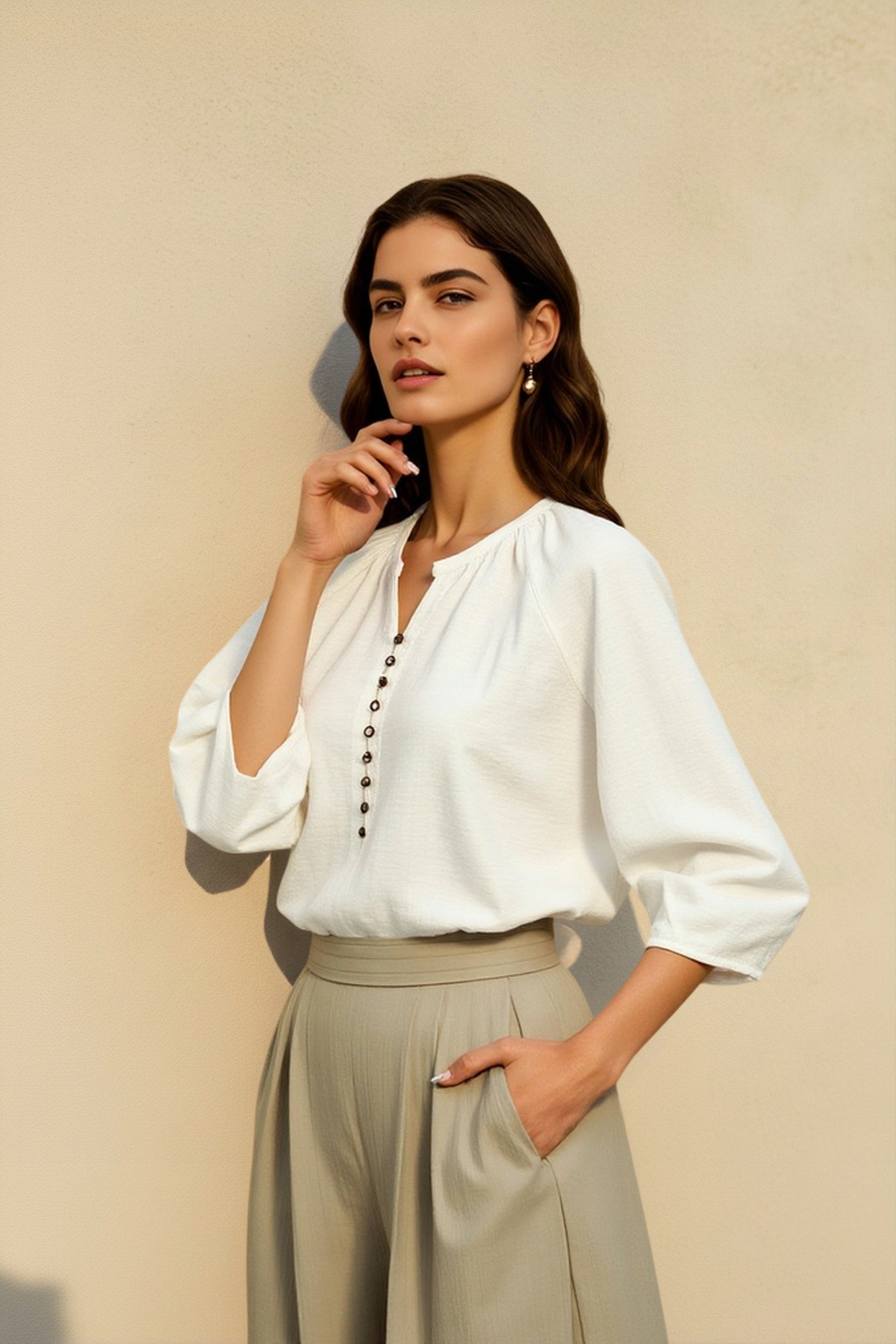 Linen French Blouse