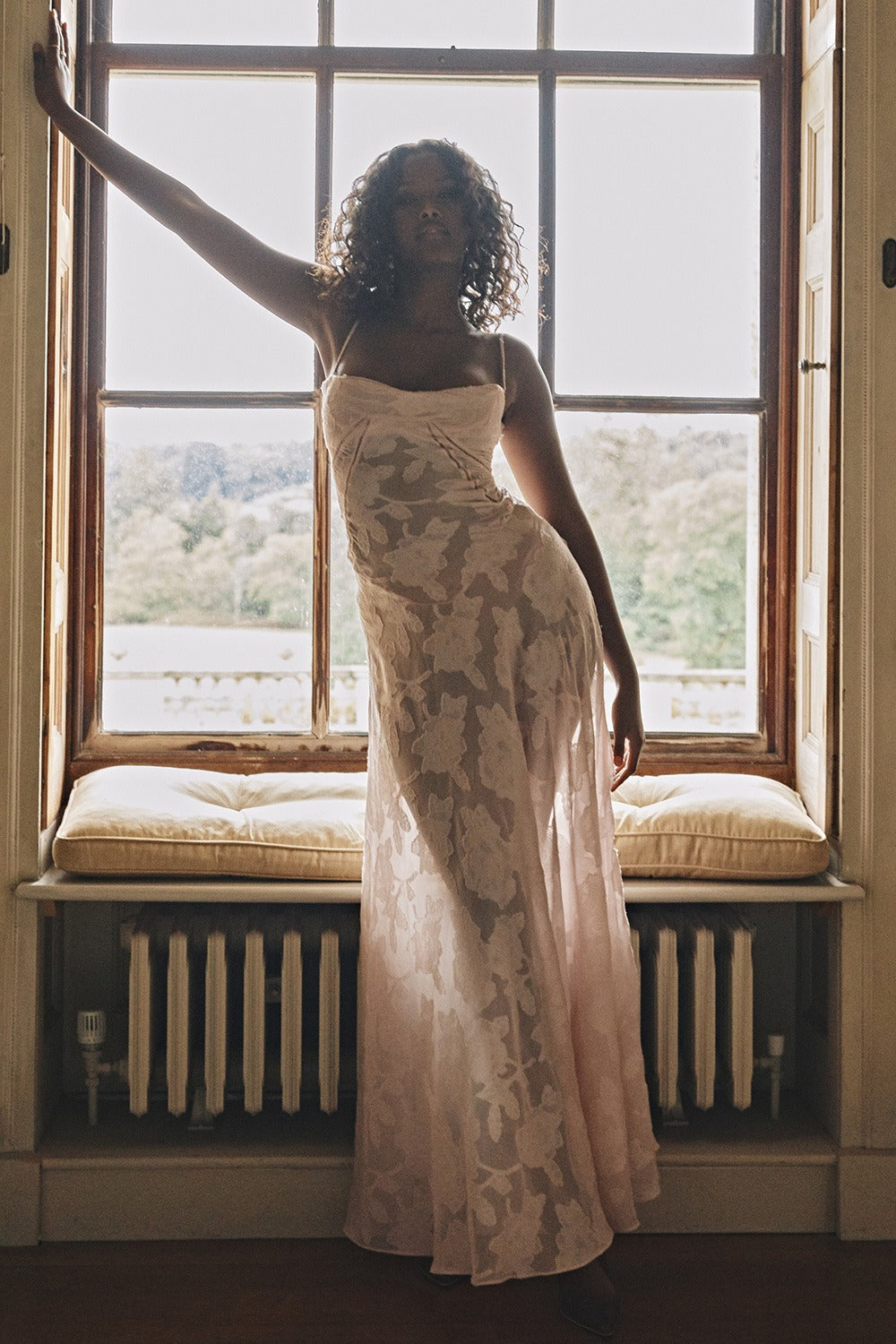 Lace Spaghetti Strap Corset Flowy Maxi Dress