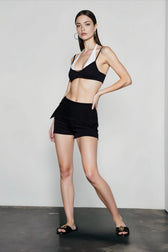 Color Block Camisole Shorts Vacation Set