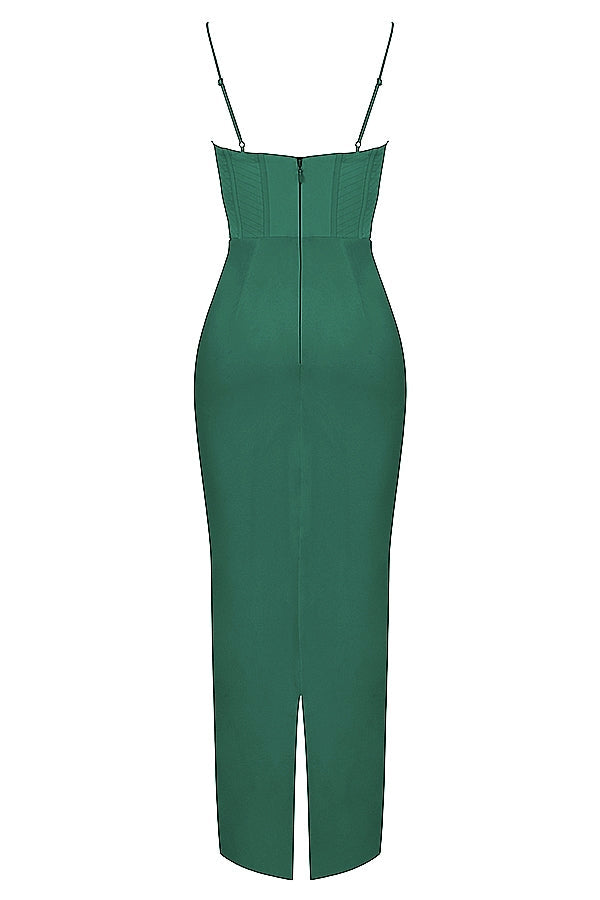 Satin Cowl Neck Corset Bustier Cami Mermaid Maxi Dress 10