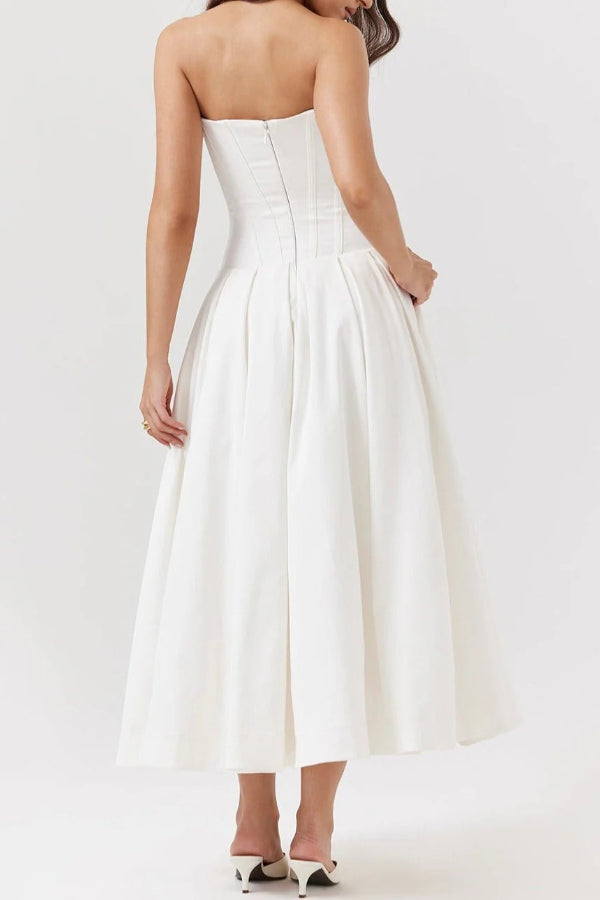 Exclusive Lorelei Strapless Midi Dress Premium Wardrobe Essential