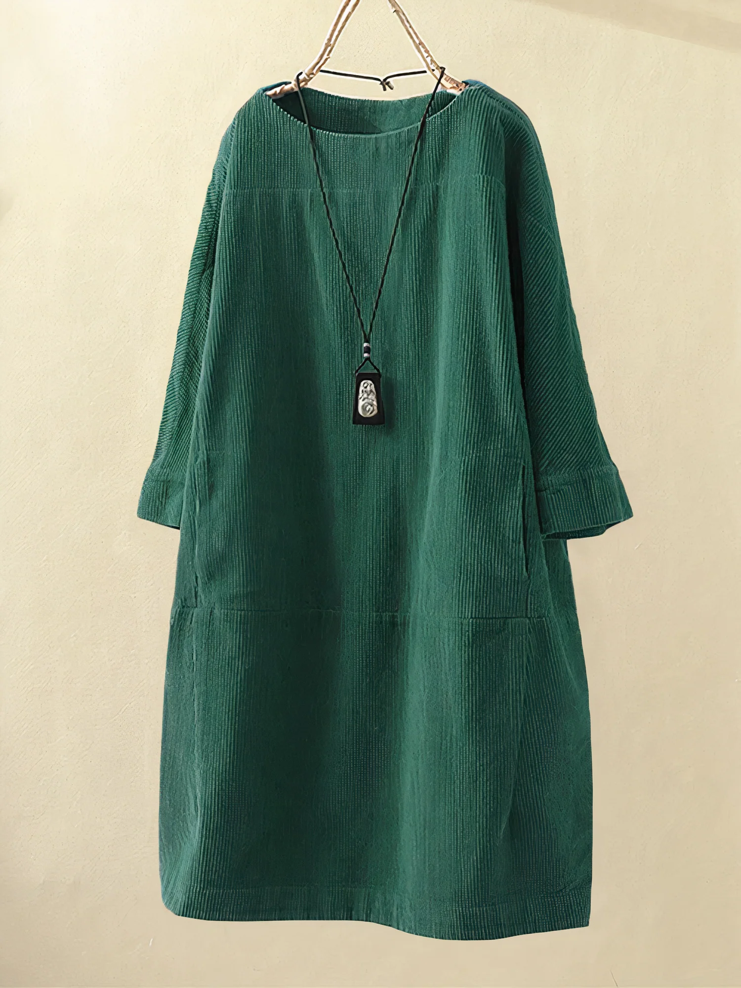 Megan Exclusive Corduroy Dress Chic Silhouette Collection