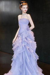 Strapless Tulle Ball Gown Prom Dress