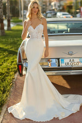 Strapless Satin Mermaid Wedding Dress