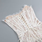 Lace Strapless Corset Mini Dress 3