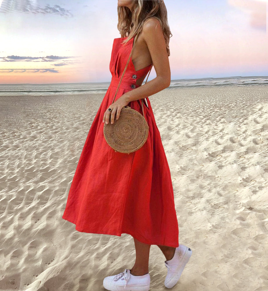 Elevated Melanie Midi Dress Premium Wardrobe Essential