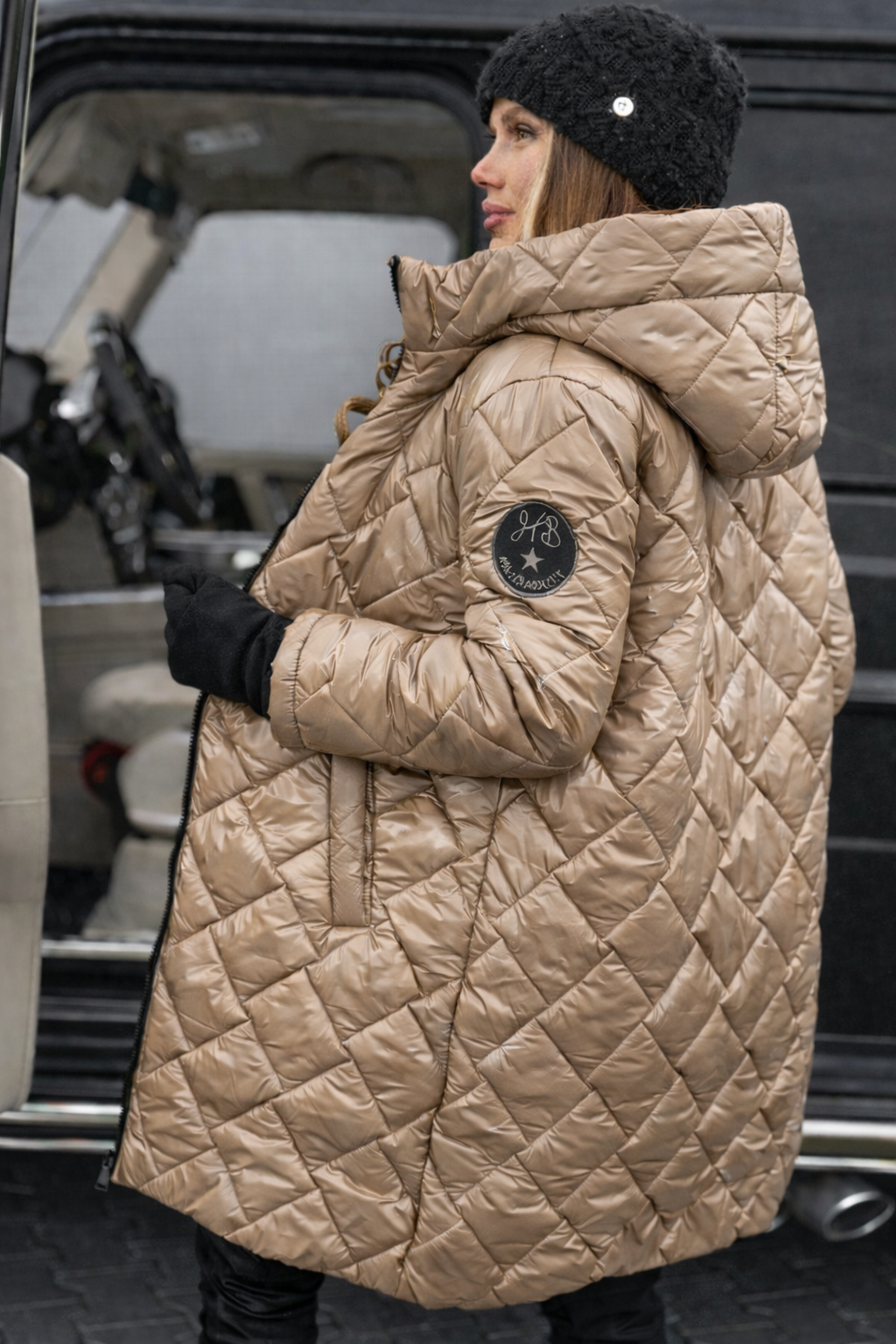 Quilted Hooded Longline Puffer Coat