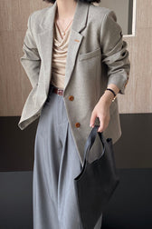 Elevated Casual Peak Lapel Blazer