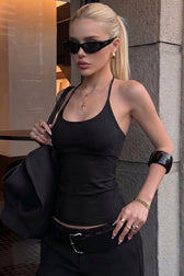 Strappy Halter Fitted Cami Top