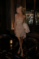 Rhinestone Halter Party Mini Dress