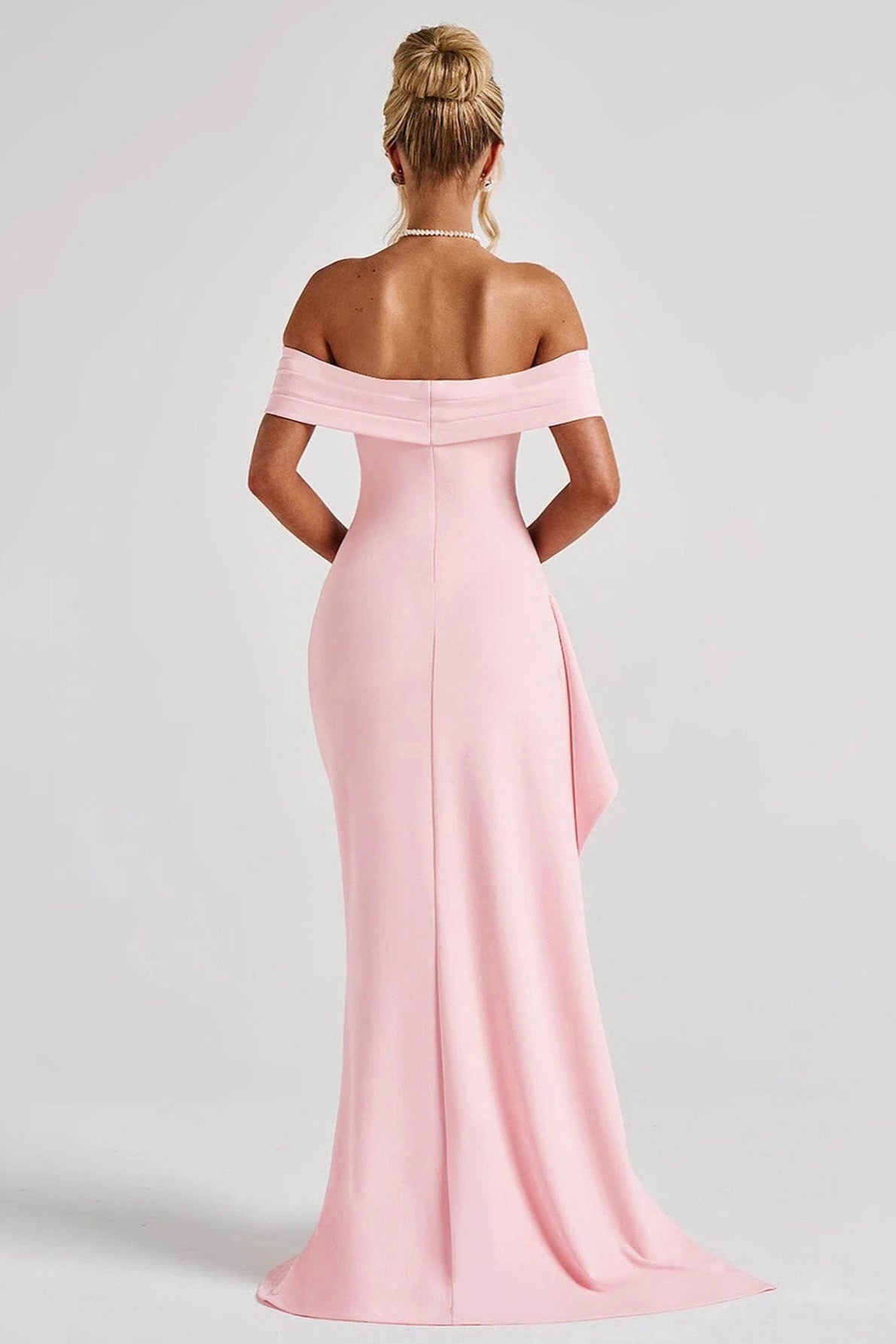 Wrap Drape Midi Prom Dress