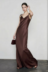Satin Cami Backless Silk Dress