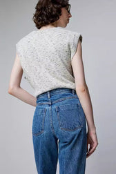High-Waist Straight-Leg Denim Jeans