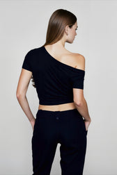 Off Shoulder Cinched T-shirts