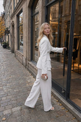 Casual V Neck Two Piece Blazer Pants Set