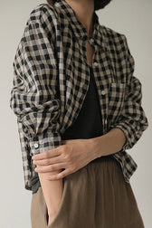 Check Pocket Blouse
