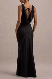 Elegant Satin Mermaid Backless Bodycon Dress 4