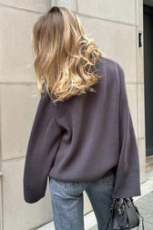 Relaxed V Neck Knit Cardigan