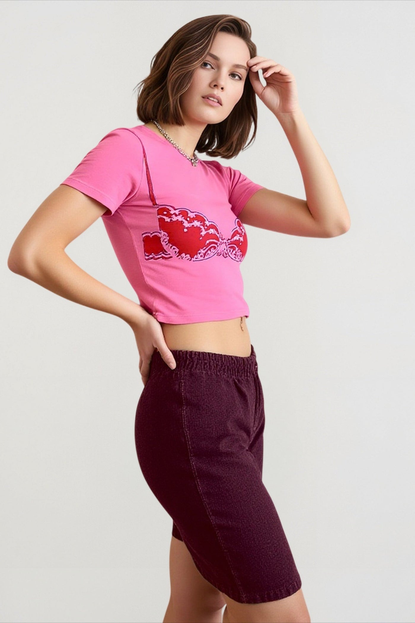 Lingerie Graphic Slim T-shirts