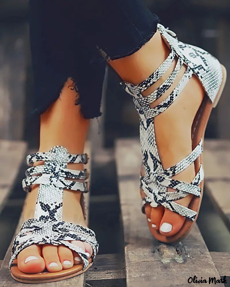 Multi-strap crossover suede flat sandals