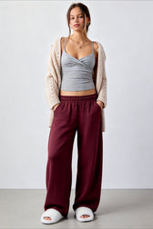 Crisscross V-Neck Ribbed Cami Top