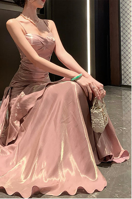 Chiffon Spaghetti Strap Maxi Dress - View 6