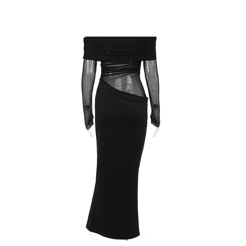 Alisha Off Shoulder Dress Black