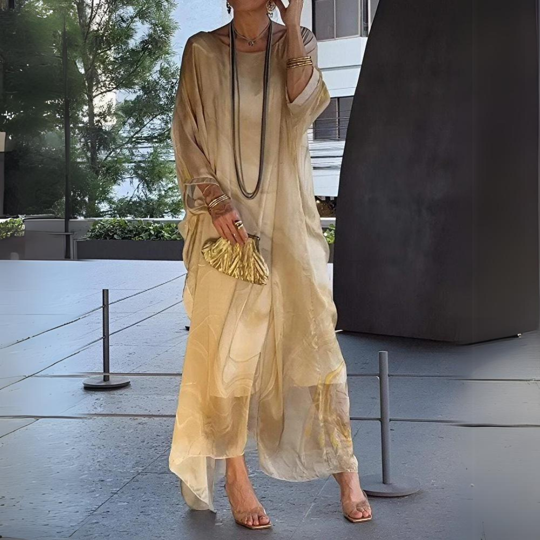 Agustina Exclusive Silk Chiffon Dress Chic Silhouette Collection