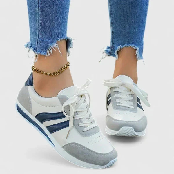 Lace Up Side Stripe Low Top Sneakers