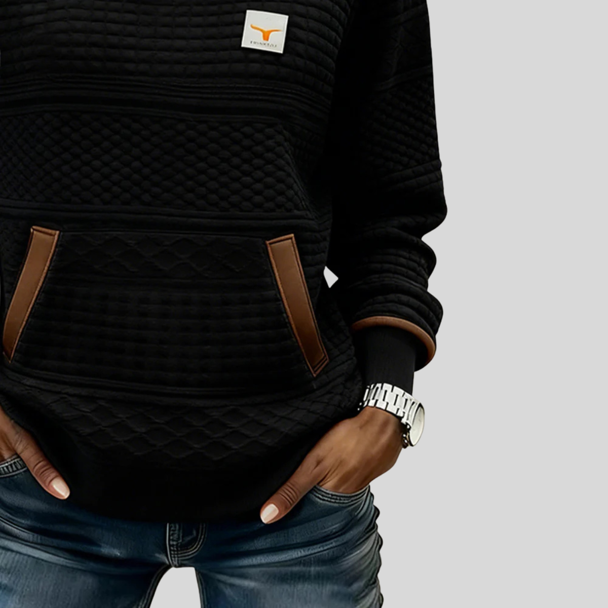 Orsolya | Crew Neck Colorblock Sweatshirt
