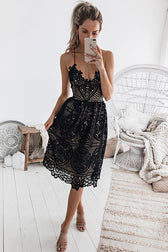Take Me Out Tonight Lace Midi Dress - 2 Colors - View 2