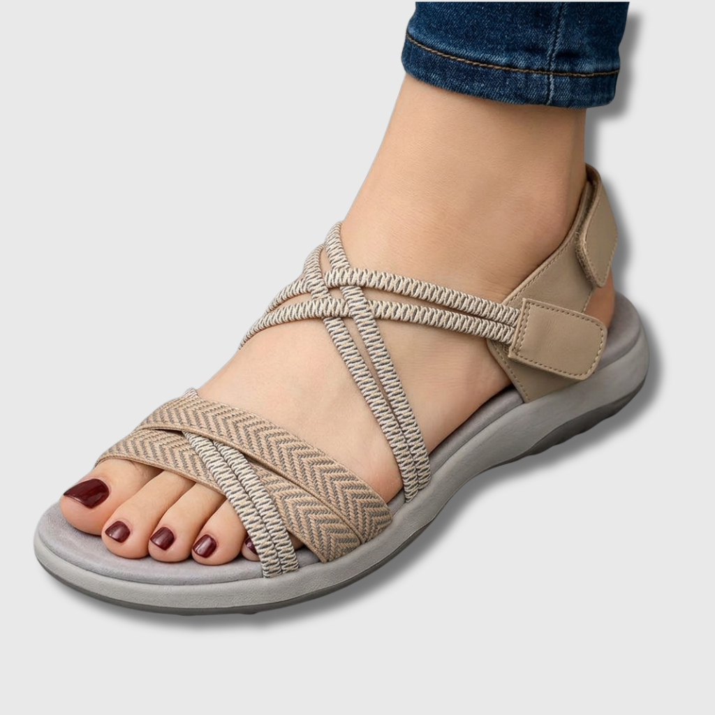 Open Toe Strappy Ankle Strap Flat Sandals