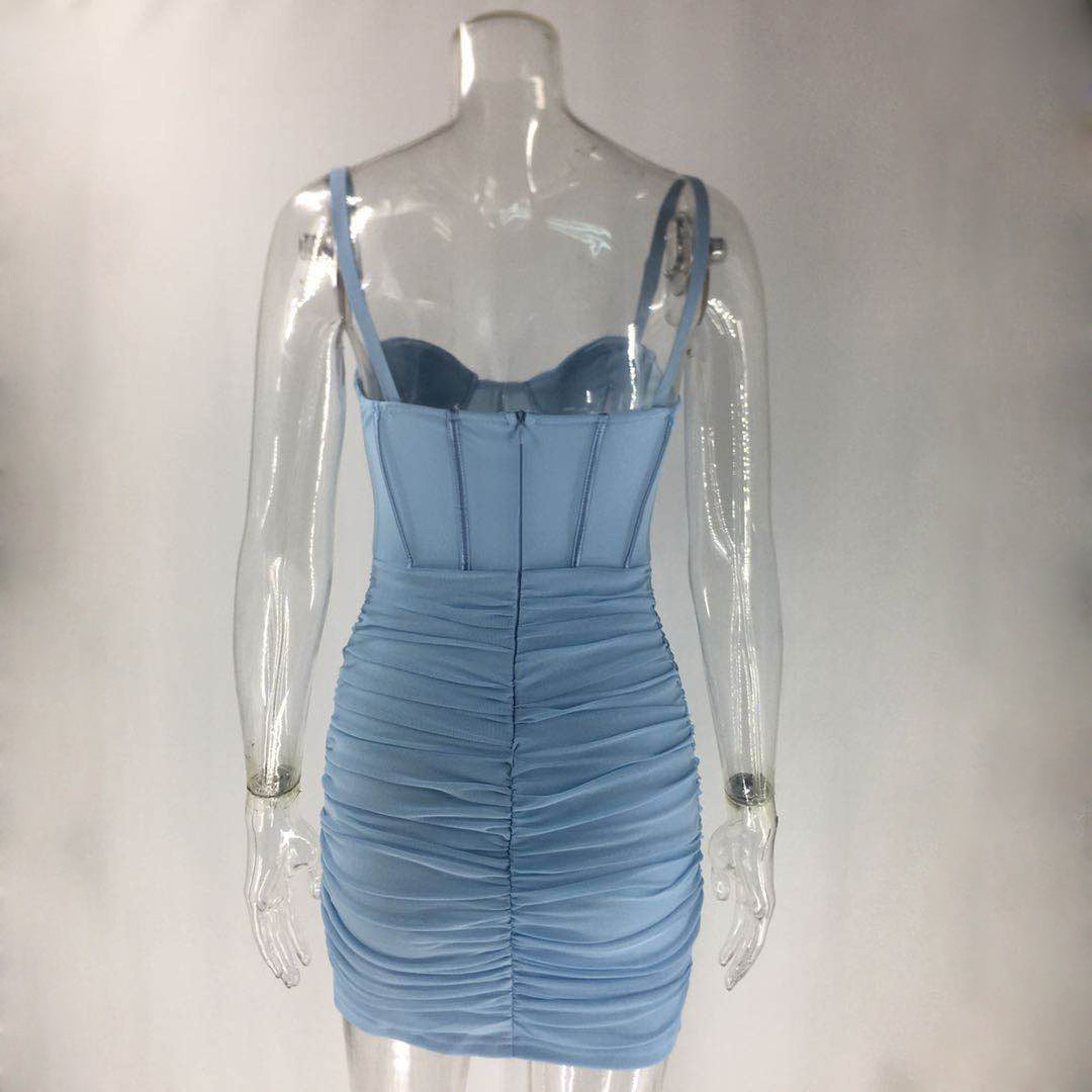 Cupid's Dream Mini Dress - Blue