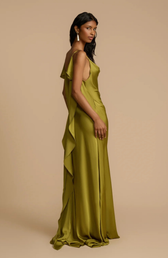 Satin Cowl Neck High Split Slip Maxi Dress 7