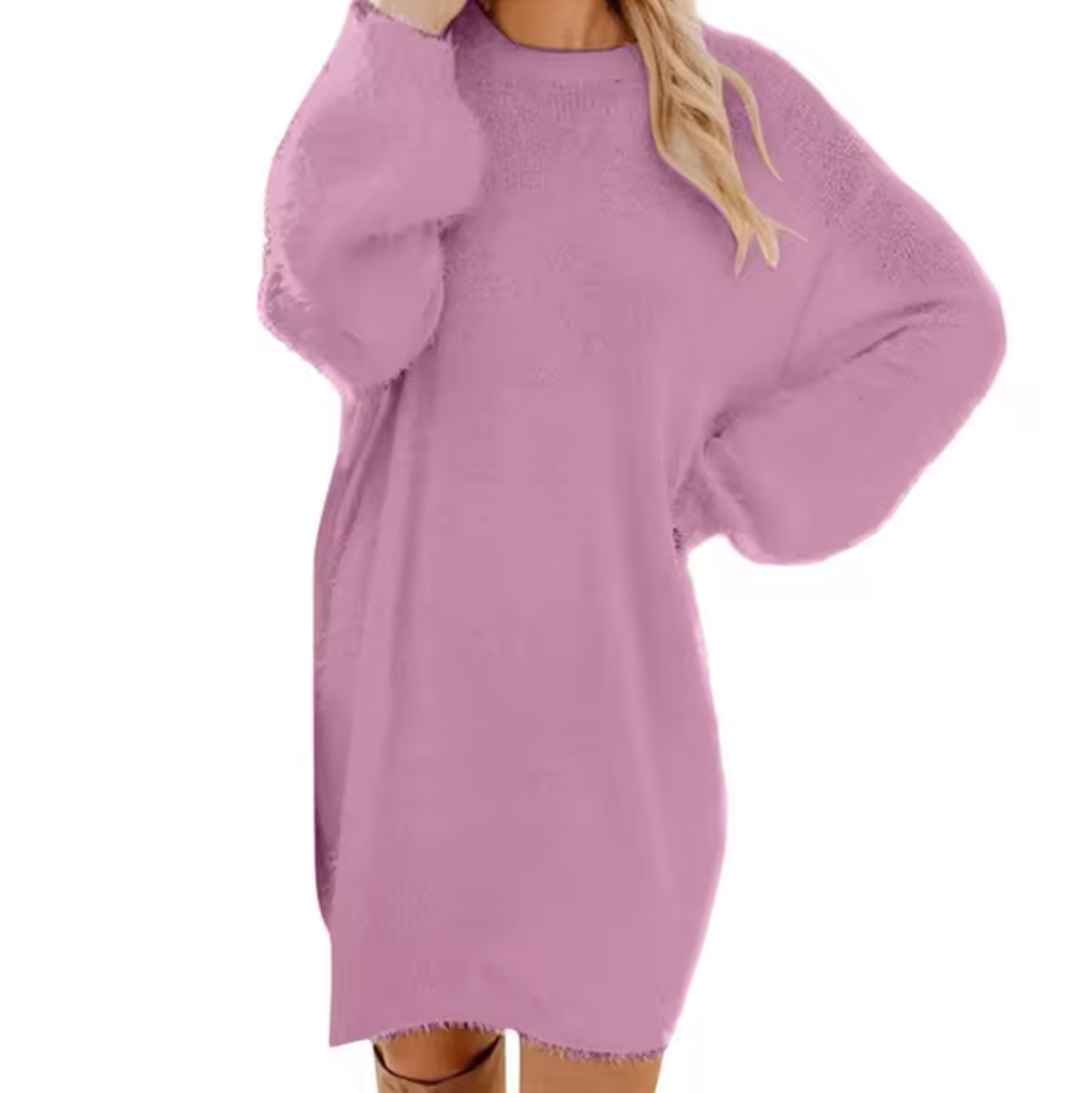 Olga Casual Knit Dress Dress with Relaxed Fit and Streetwear Style