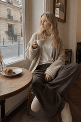 Relaxed Casual Drapey Knit Pants