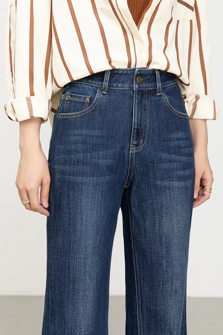 High-Waist Flared Denim Jeans