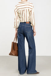 High-Waist Flared Denim Jeans