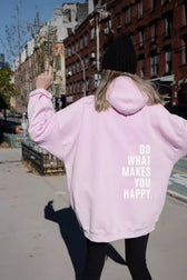 Drop Shoulder Oversized Print Hoodie