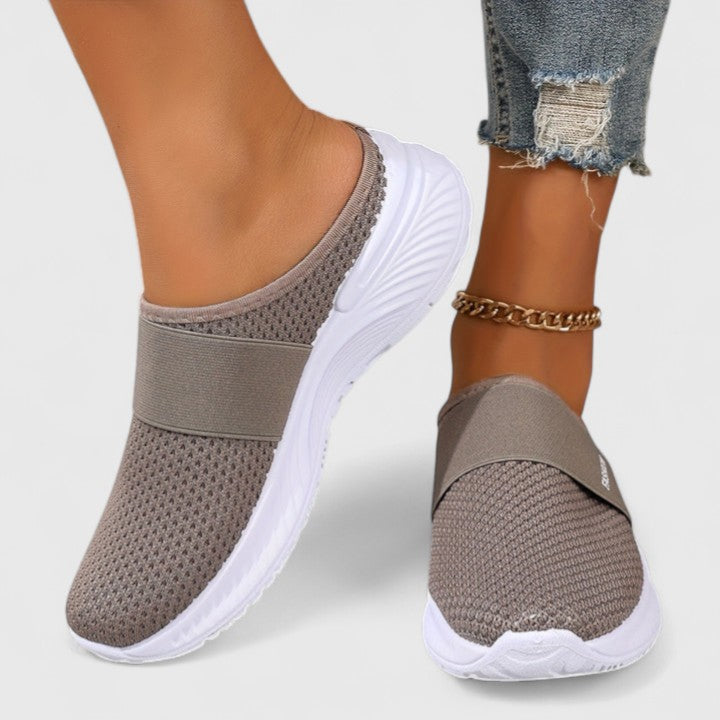 Round Toe Mesh Slip On Sneakers